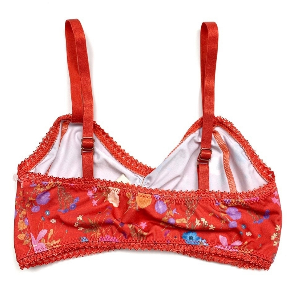 New spell designs FP wild bloom red bralette bra L - Picture 7 of 14